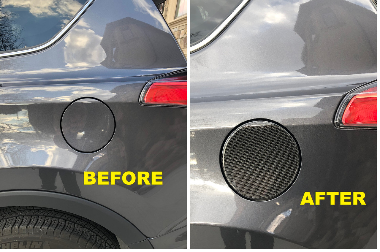 Fuel Tank Cap Carbon Fiber Style ABS Gas Fuel Tank Gates Door Cover Lid for 1500 2023