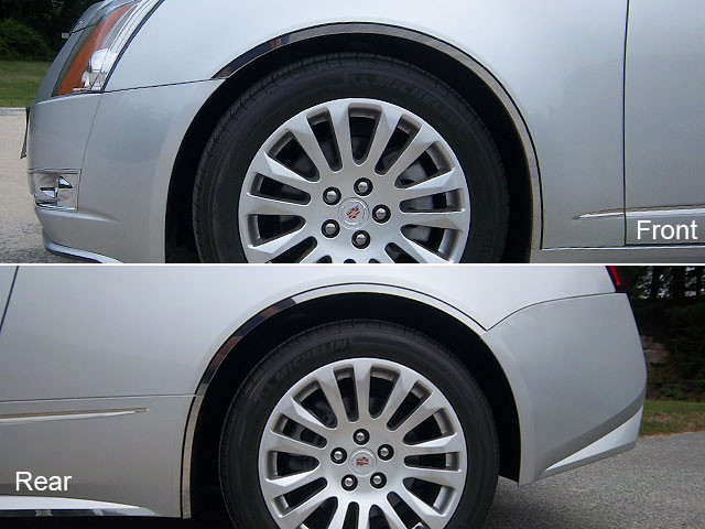 Stainless Steel Chrome Wheel Well Trim 6Pc for Cadillac CTS Coupe