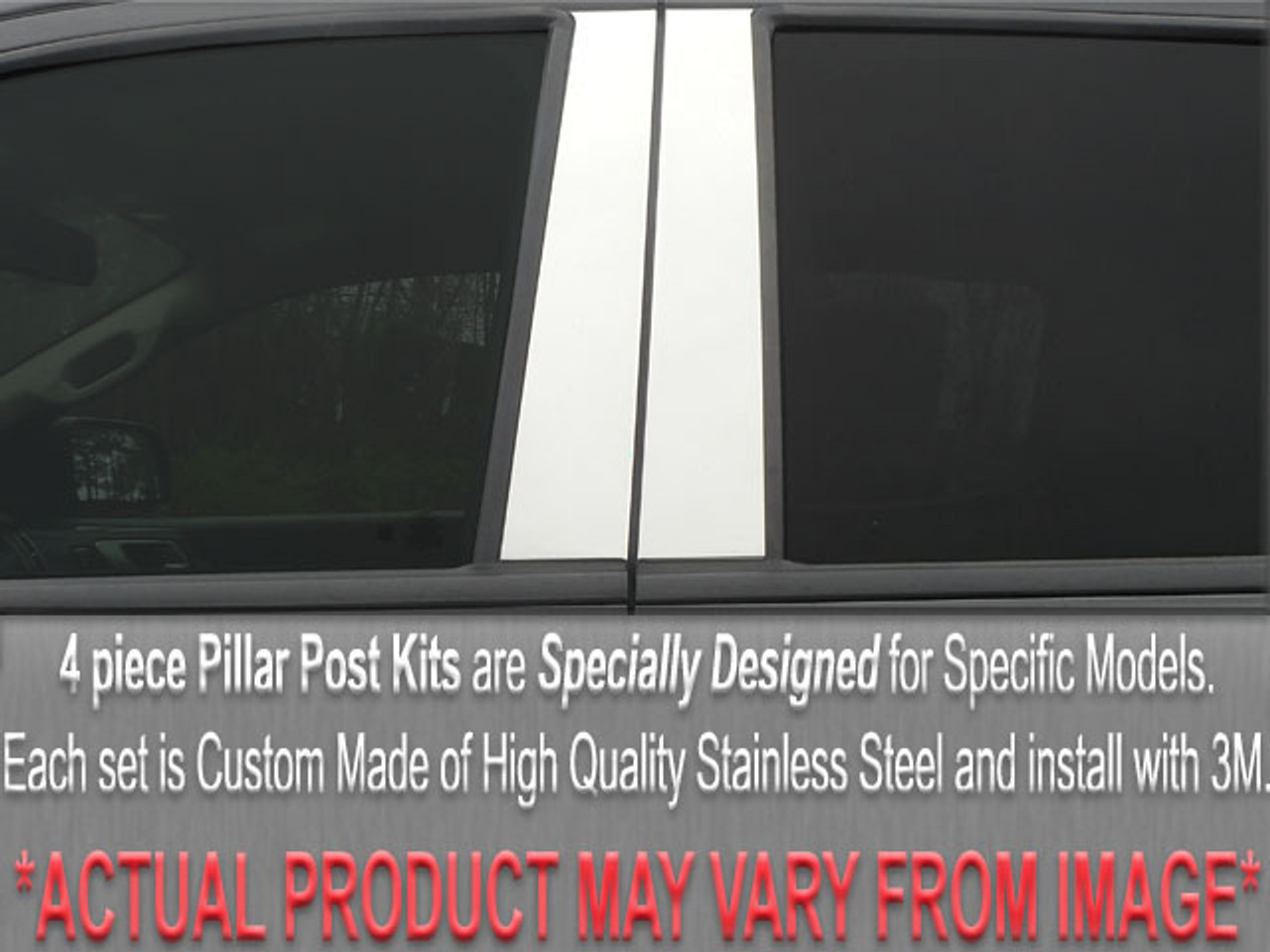 Stainless Steel Pillar Trim 2Pc Fits 1984-1990 Chevrolet Caprice