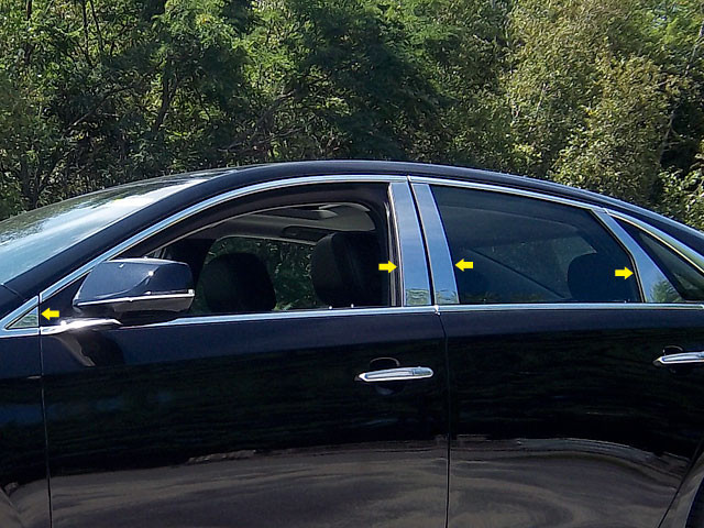 thumbnail image 2 of Chrome Stainless Steel Pillar Post Door Trim Kit For Cadillac XTS 2013-2019 (8pc) 2 of 6