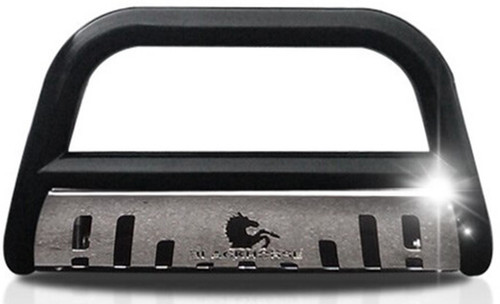 Black Horse |  Black Bull Bar for Jeep Patriot 2008-2017 with Stainless Steel Skid Plate