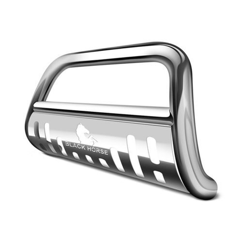 Black Horse |  Stainless Chrome Bull Bar for Chevrolet Avalanche 2007-2013 with  Skid Plate