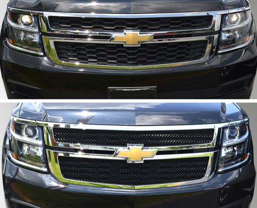 Glossy Black Grille Overlay for Chevy Suburban 2015-2020