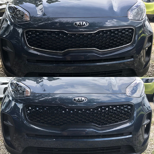 Glossy Black Grille Overlay for Kia Sportage 2016-2019