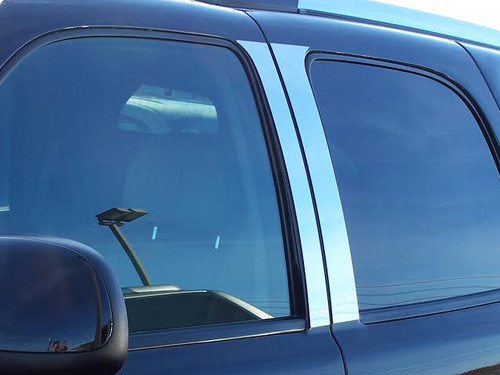 Stainless Steel Chrome Pillar Trim 4Pc for 2002-2006 Cadillac Escalade PP42255