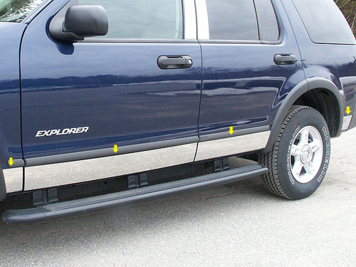 Stainless Steel Chrome Rocker Panel Trim 8Pc for 2006-2010 Ford Explorer TH46331