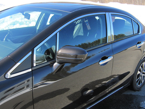 Stainless Steel Chrome Window Trim 16Pc for 2012-2015 Honda Civic WP12215