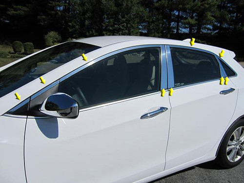 Stainless Steel Chrome Window Trim 18Pc for 2013-2017 Hyundai Elantra WP13345