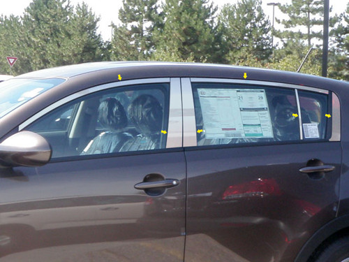Stainless Steel Chrome Window Trim 12Pc for 2011-2016 Kia Sportage WP11835