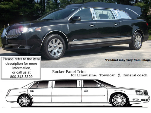 Stainless Steel Chrome Rocker Panel Trim 8Pc for 2010-2020 Lincoln MKT TH50672