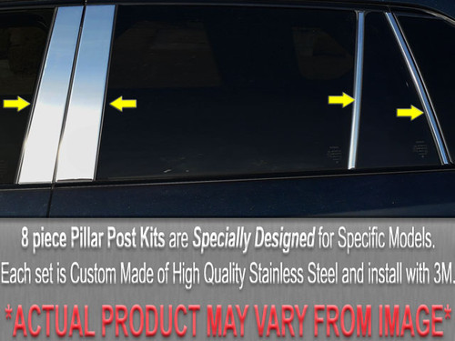 Stainless Steel Chrome Pillar Trim 8Pc for 1992-1997 Buick Roadmaster PP32596