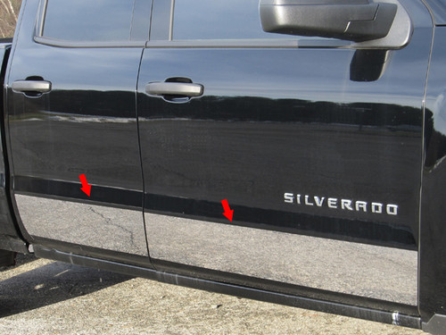 Stainless Steel Chrome Rocker Panel Trim 4Pc for 2019 Chevrolet Silverado TH54185