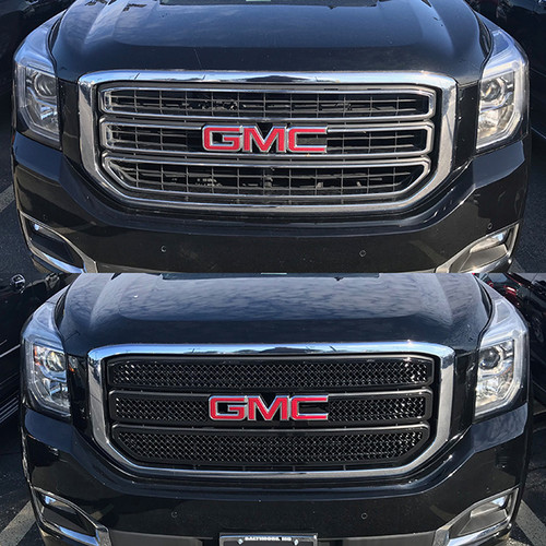 Glossy Black Grille Overlay for GMC Yukon 20152020 707 Motoring