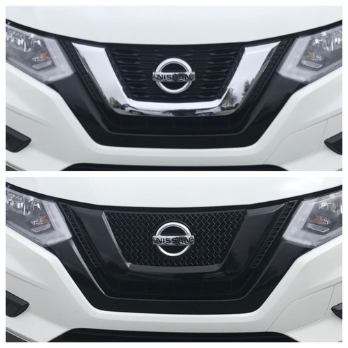 Glossy Black Grille Overlay for Nissan Rogue 2017 - 707 Motoring - Auto