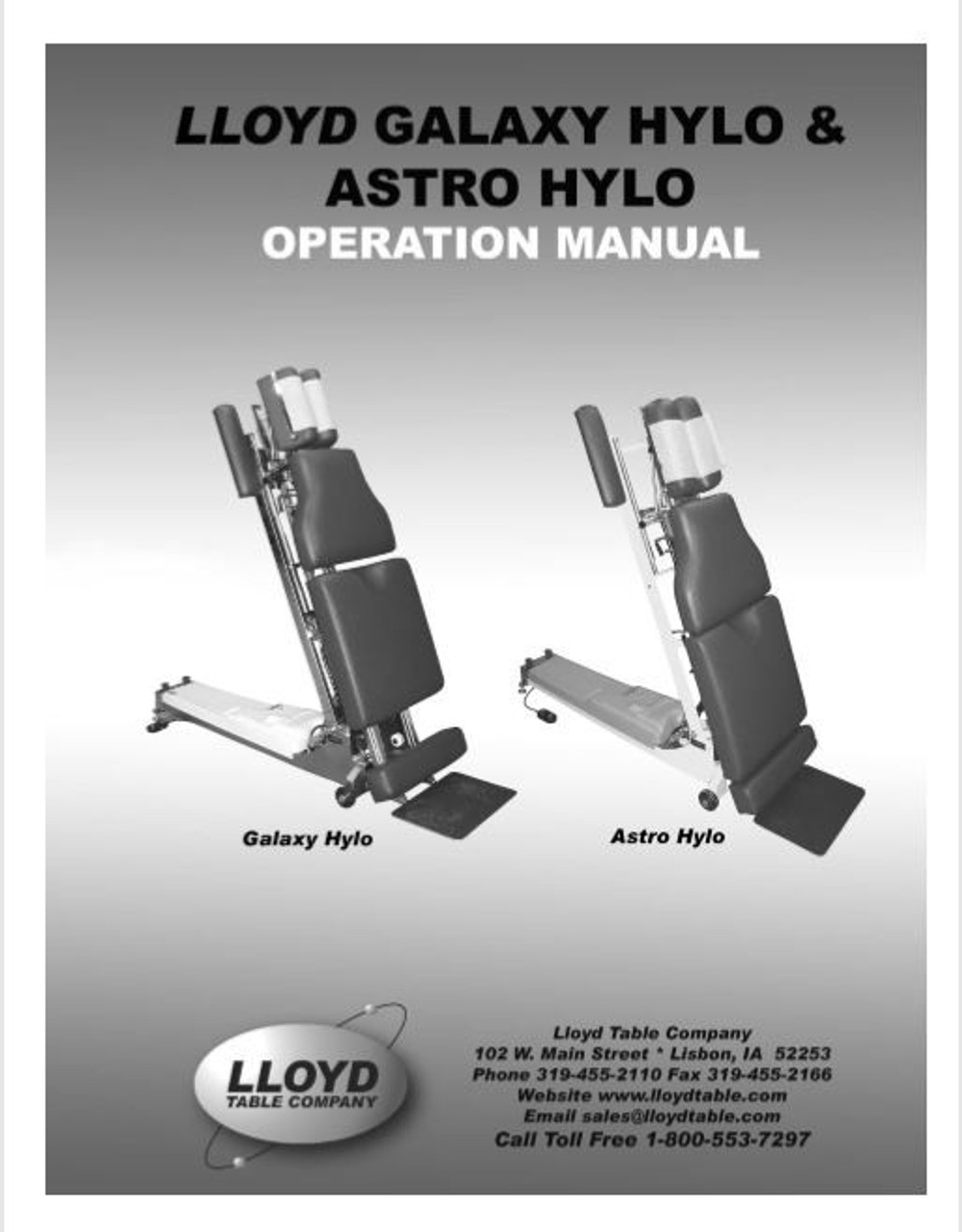 Lloyd Galaxy Hylo & Astro Hylo Operation Manual PDF Download