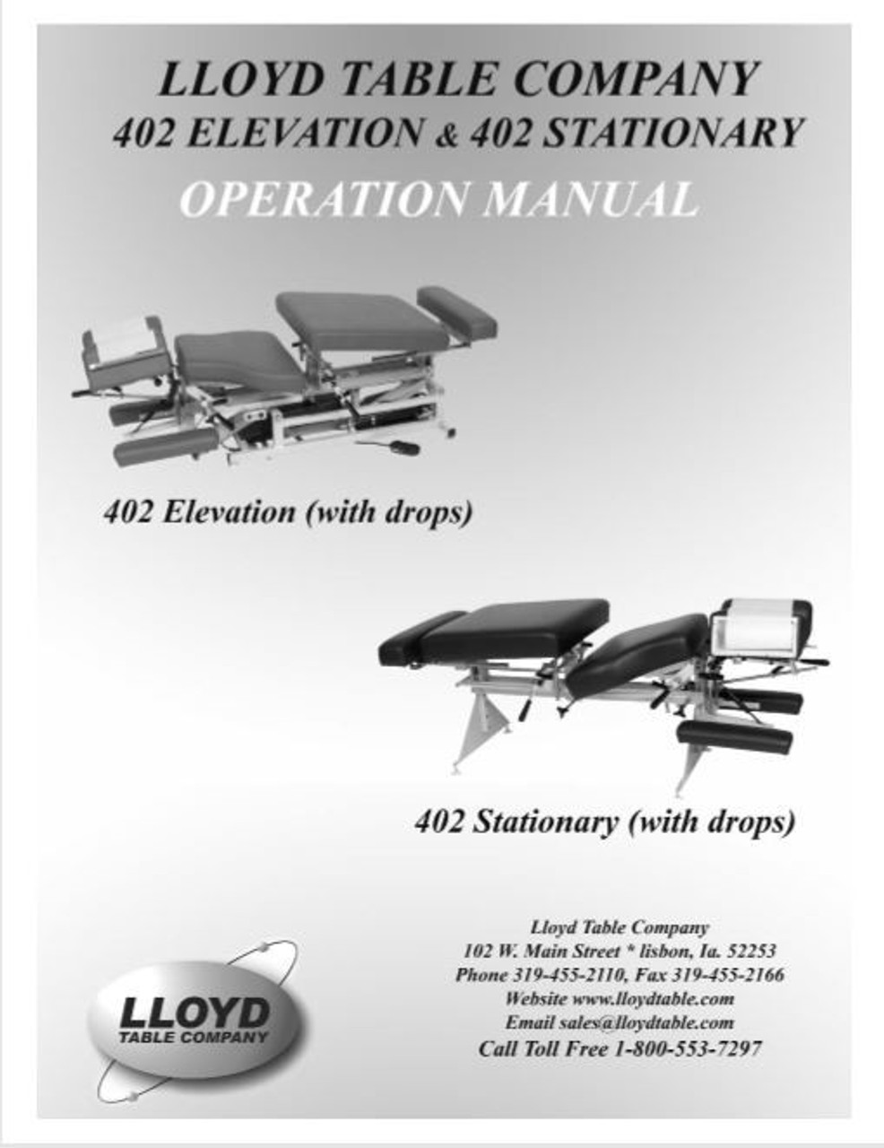 Lloyd 402 Elevation & 402 Stationary Operation Manual PDF Download