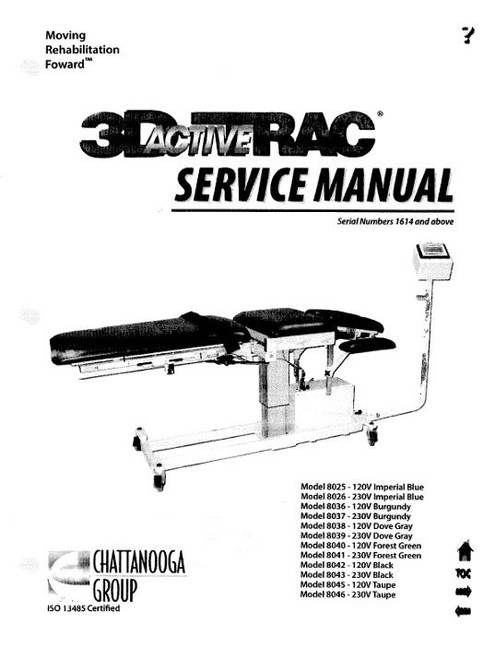 Looking for a Chattanooga 3D Active Trac Service Manual, Chattanooga 3D Active Trac Table, Chattanooga Active Trac Table, 3D Active Trac Manual, Chattanooga Manual, Chattanooga 3D Active Trac, Chattanooga Decompression Table Manual, Active Trac Manual?