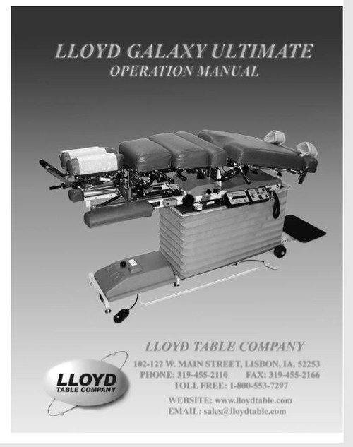 Lloyd Galaxy Ultimate Operation Manual PDF Download