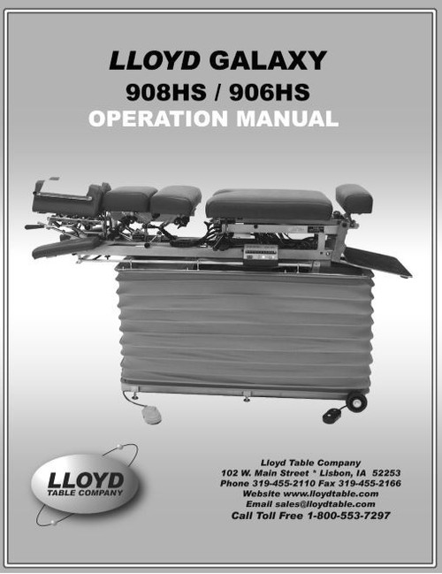 Lloyd Galaxy 908HS/906HS Operation Manual PDF Download