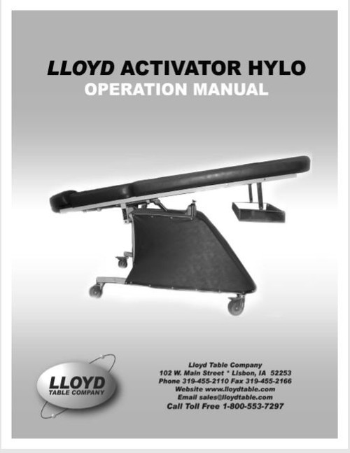 Lloyd Activator Hylo Operation Manual PDF Download