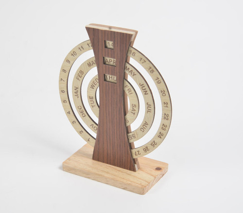 Circular Perpetual Wooden Calendar