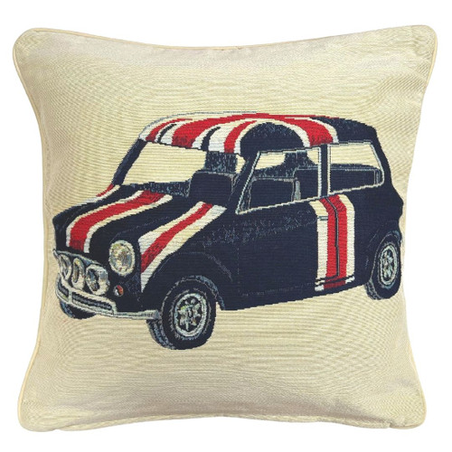 Union Jack Car - Panelled Cushion Cover 45cm*45cm