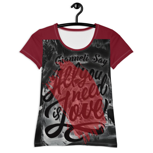 LOVE Women's Athletic T-shirt by Gianneli