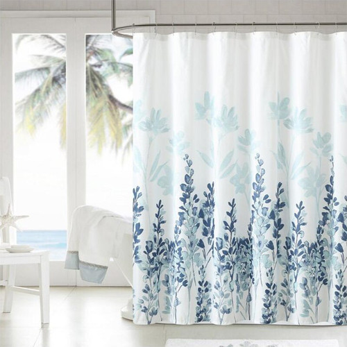 Green Plant Leaves Shower Curtain Bathroom Curtains With Hooks Waterproof Bathtub Polyester 3D Printing For Bathroom Shower