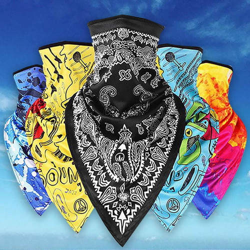 New Trend Motorcycle Windproof Bandana Scarf Magic Multifunctional Half Face Mask Balaclavas Snowboard Neck Triangle Scarf Hats