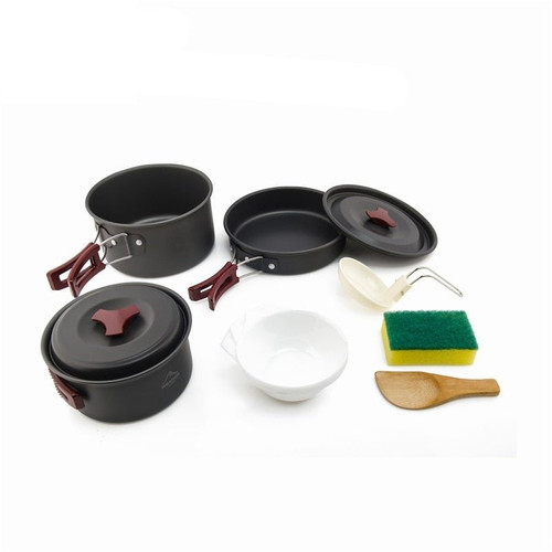 2-3 camping tableware picnic set travel tableware outdoor kitchen cooking set camping cookware hiking utenils cutlery