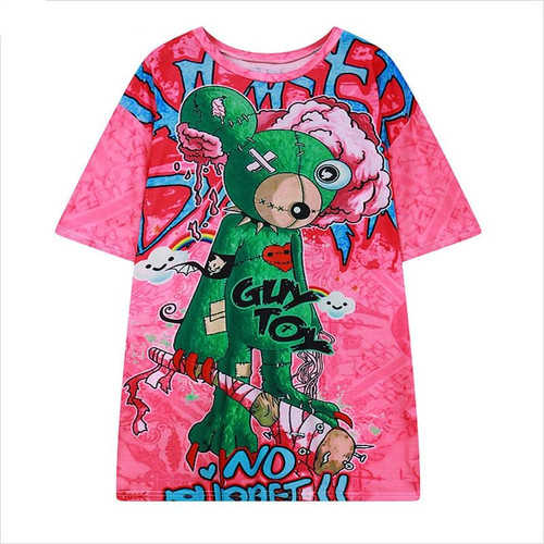 Harajuku Style T Shirt Women Bear Printed