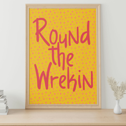 Brummie phrase print: Round the Wrekin