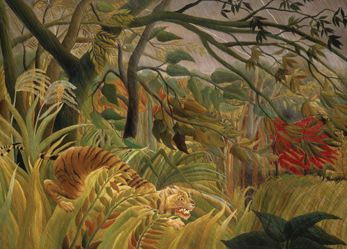 Surprised! - Henri Rousseau - Greetings Card