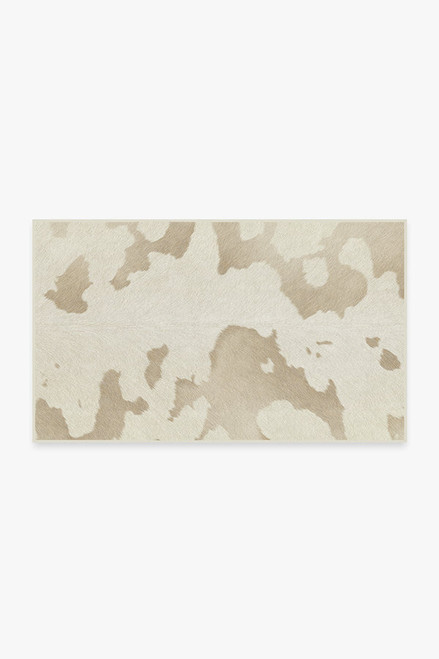 Ivory &amp; Cream Faux Cowhide Rug