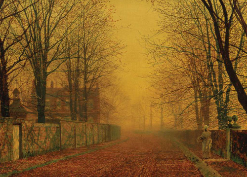 Evening Glow - John Atkinson Grimshaw - Greetings Card