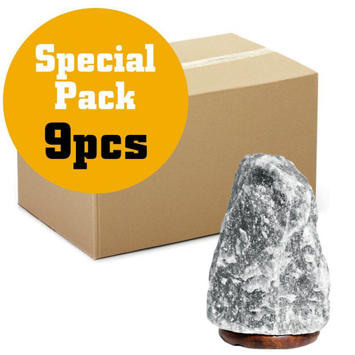 Grey Himalayan Salt Lamp -UK Plug- - 2-3kg