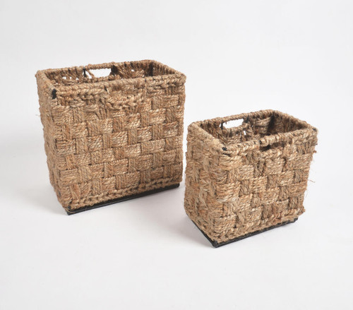 Natural Jute Baskets (Set of 2)