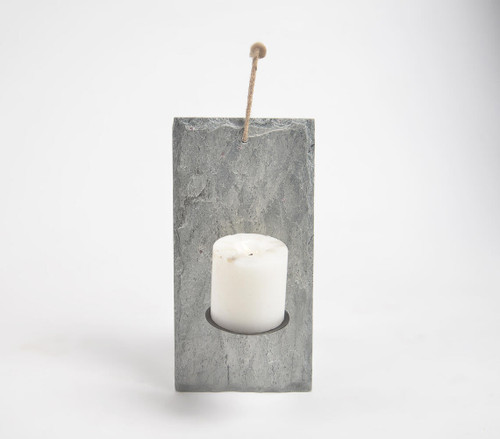 Slate Wall Hanging Candle Holder