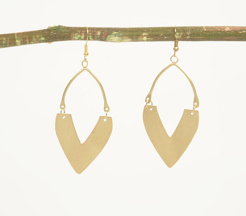 Handmade Brass Dangle Earrings