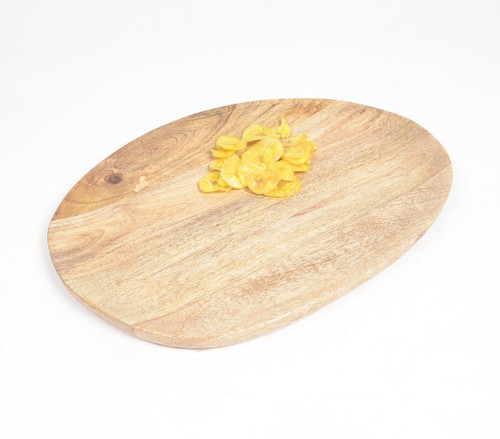 Abstract-Hand Cut Mango Wood Classic Serving Platter