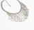 Silver-Toned Beads & Coins Statement Bib Necklace