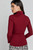 Burgundy Turtle Neck Top By Conquista