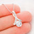 CARD#62-A_piece_of_my_heart_text 18K White Gold Plated Ribbon Love Necklace made with  Crystals