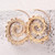 2 Pack: Modern 14K Gold Plating Multi Filigree Heart Swirl Hoop Earrings ITALY Design