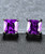 5 Piece Assorted Earring Set made With Crystals with Luxe Box - Amethyst ITALY Design