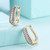 0.60" Double Row Huggie Earring in 18K Gold Plated