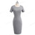 Elegant Vintage Solid Color Round Neck Work Button vestidos Business Party Sheath Office Women Bodycon Dress