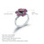 925 Sterling Silver Adjustable Open Flower Ring For Women Natural Red Garnet Gemstone Birthstone Rings Fine Jewelry