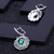 Luxury Nano Emerald Vintage Jewelry Set 925 Sterling Silver Ring Earrings Pendant Sets For Women Fine Jewelry