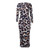 Autumn Winter New Long Sleeve Cheetah Leopard Print Sexy Bodycon Maxi Dress Women Clothes  Fashion Christmas Party BLack Dresses